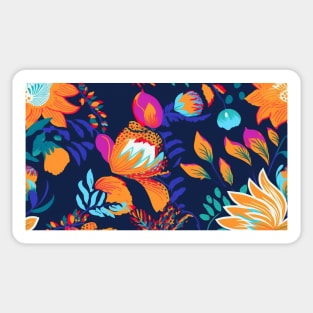 Colorful Flower Pattern V4 Sticker